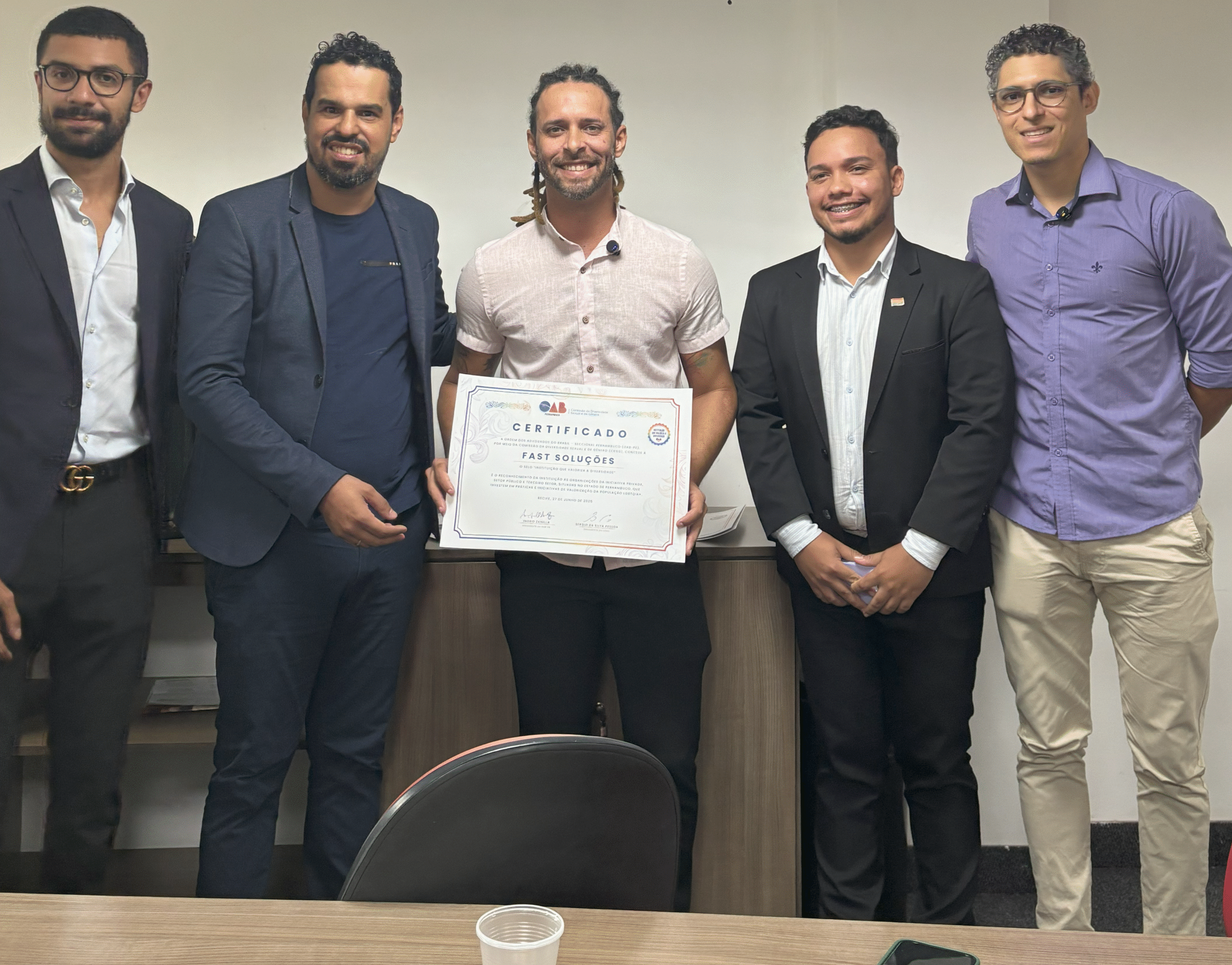 Fast Soluções, empresa do Porto Digital, recebe o selo “Instituição que Valoriza a Diversidade” da OAB-PE